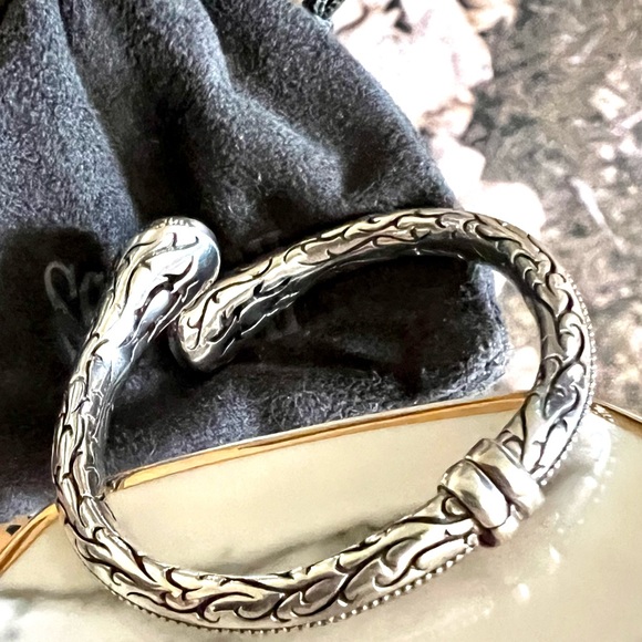 Authentic Scott Kay Diamond Amethyst Cuff Bracelet - Picture 3 of 6